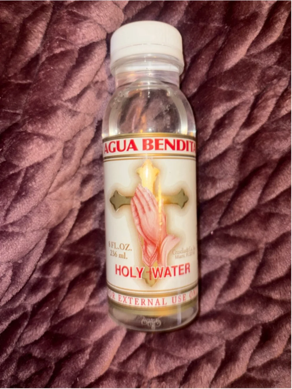 Holy Water 8 oz, unopened For Spiritual Use Only